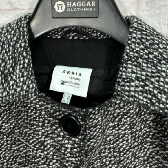 Akris Punto Women’s Coat Size 8 Wool Blend Switzerland 3-Button Closure Pockets - Picture 2 of 6
